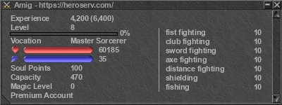 Signature for player Amig