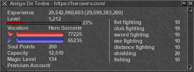 Signature for player Amigo De Todos