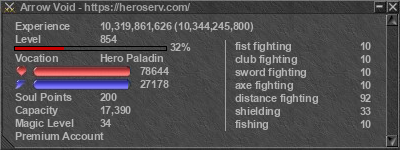 Signature for player Arrow Void