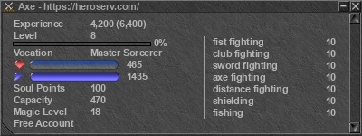 Signature for player Axe