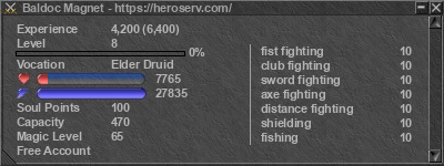 Signature for player Baldoc Magnet