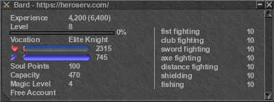 Signature for player Bard