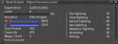 Signature for player Beak Knight