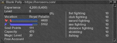 Signature for player Blank Pally