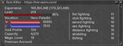 Signature for player Bob Killer