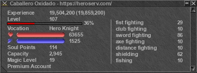 Signature for player Caballero Oxidado