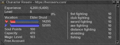 Signature for player Character Reserv