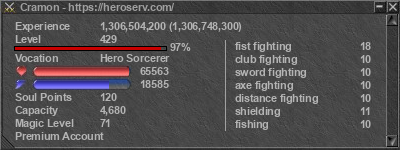 Signature for player Cramon