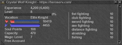 Signature for player Crystal Wolf Kinight