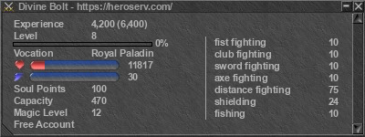 Signature for player Divine Bolt
