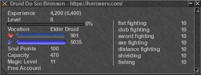 Signature for player Druid Do Sio Bronson