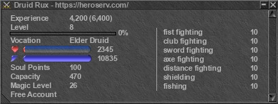 Signature for player Druid Rux