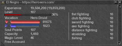 Signature for player El Negro