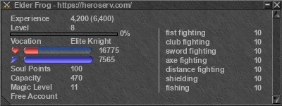 Signature for player Elder Frog