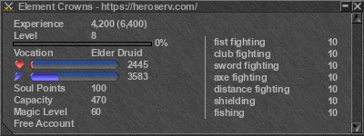 Signature for player Element Crowns