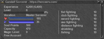 Signature for player Gandalf Sorcerer