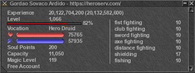 Signature for player Gordao Sovaco Ardido