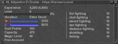 Signature for player HL Alejandro El Druida