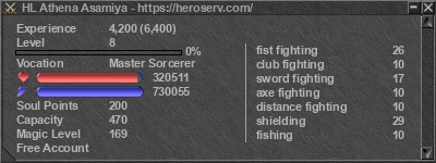 Signature for player HL Athena Asamiya