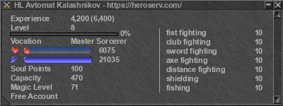 Signature for player HL Avtomat Kalashnikov