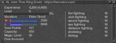 Signature for player HL Jose Thee King Druid
