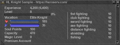 Signature for player HL Knight Sample