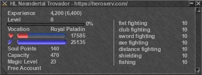 Signature for player HL Neandertal Trovador