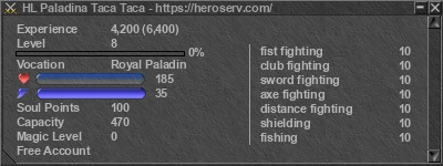 Signature for player HL Paladina Taca Taca