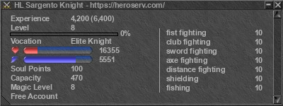 Signature for player HL Sargento Knight