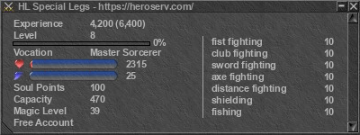 Signature for player HL Special Legs