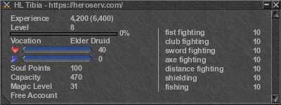 Signature for player HL Tibia
