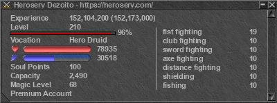 Signature for player Heroserv Dezoito