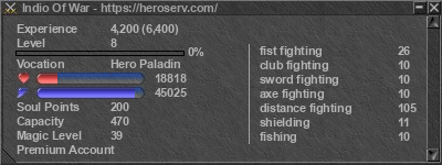 Signature for player Indio Of War