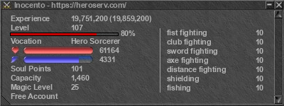 Signature for player Inocento