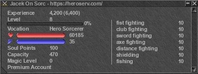 Signature for player Jacek On Sorc
