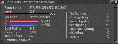 Signature for player John Rain