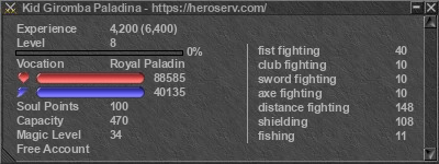 Signature for player Kid Giromba Paladina