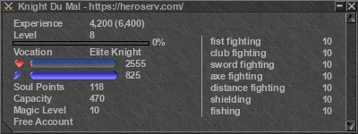 Signature for player Knight Du Mal