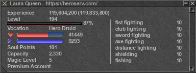 Signature for player Laura Queen