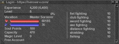 Signature for player Login