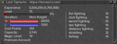 Signature for player Lord Taytsohn