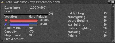 Signature for player Lord Voldemor