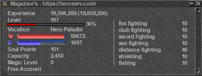 Signature for player Magazine's