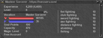 Signature for player Masteer Sorcerer