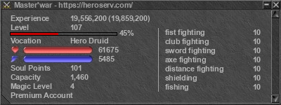 Signature for player Master'war