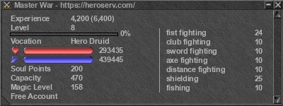Signature for player Master War