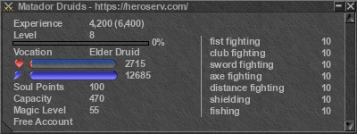 Signature for player Matador Druids