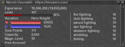 Signature for player Naruto Uzumakii