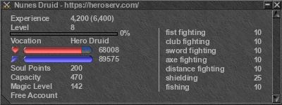 Signature for player Nunes Druid