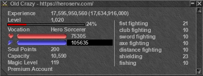 Signature for player Old Crazy